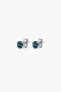 London Blue Topaz studs scaled down by 25%
