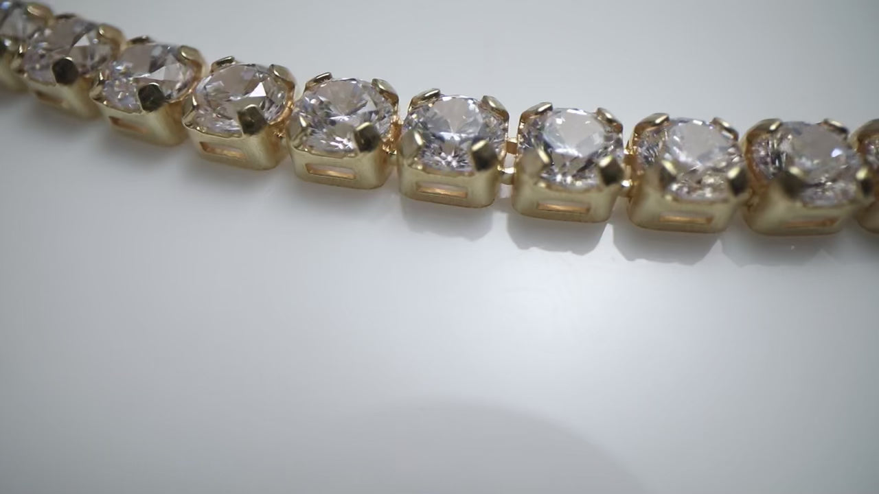 Gold Tennis Necklace 3mm