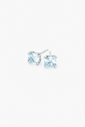 Refined Blue Topaz Asscher-cut stud earrings