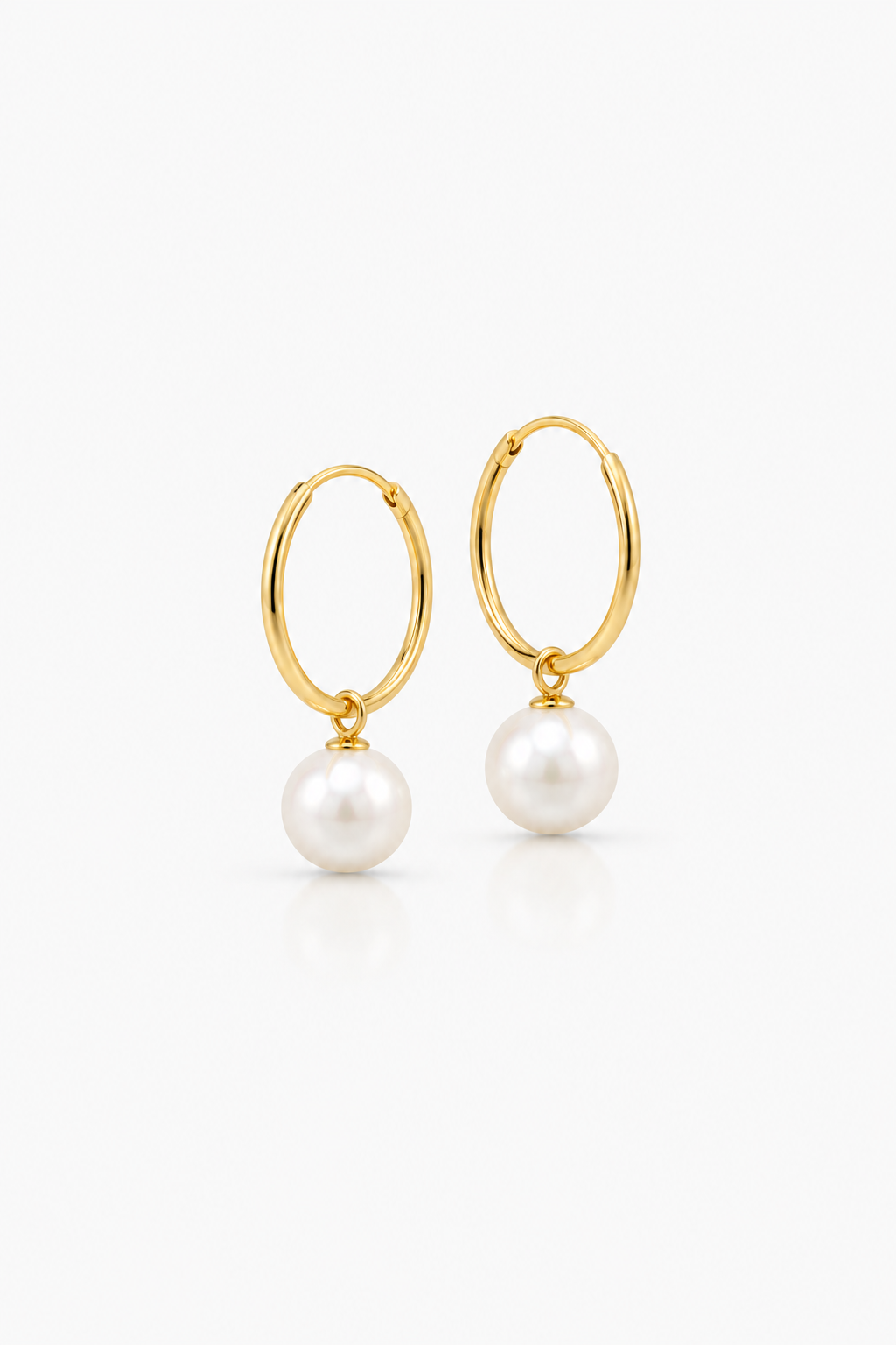 Rescaled Gold Pearl Hoops product image