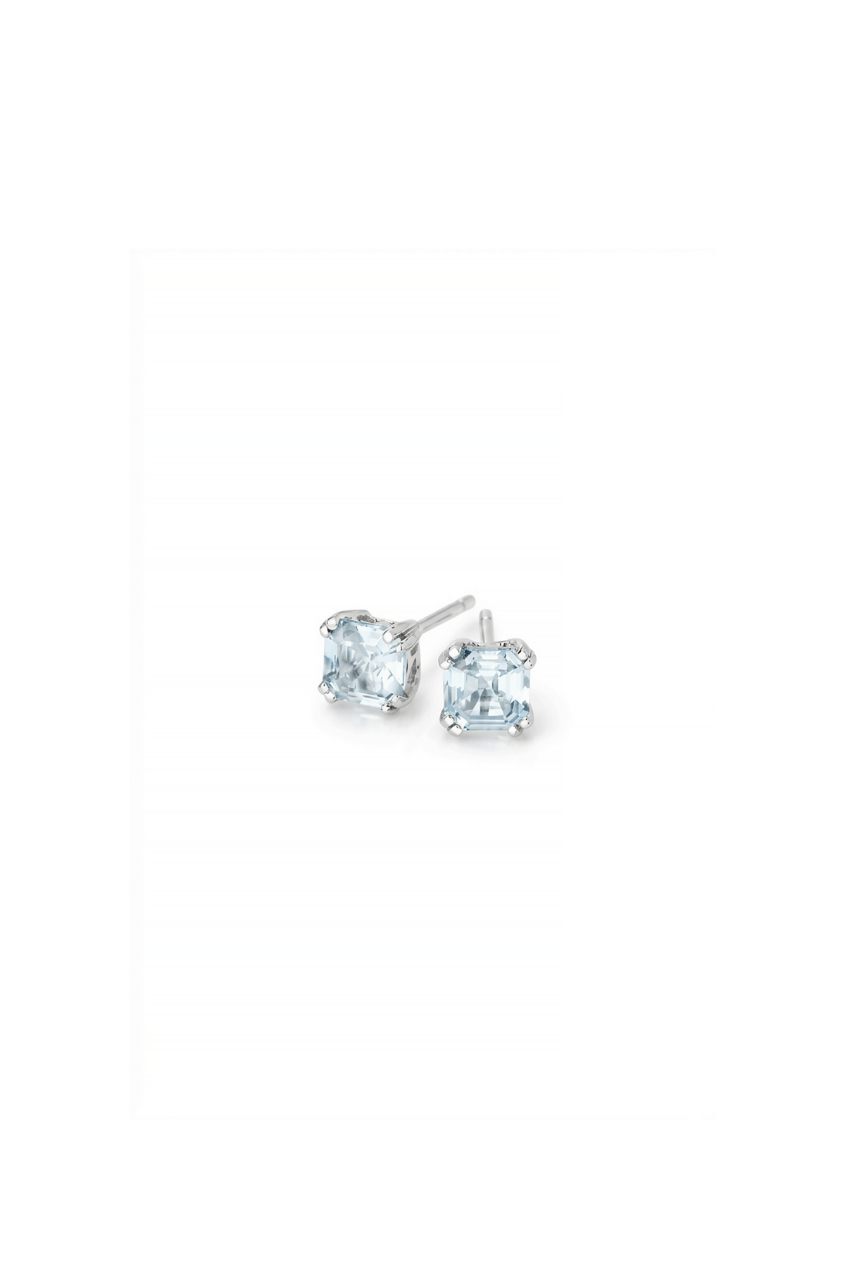 Blue Topaz Asscher Studs 5mm